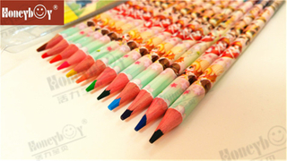 Honeyboy.Heat Transfe Wooden Hexagonal Color Pencil In PVC Bag China 