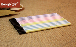 High Quality Hex Pearly Paint Pencil with Black Dipped Cap with Many Sales 
