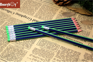 Stripe Paint Pencil with Green Eraser From Large Scale Factory